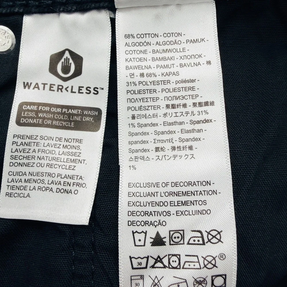 Levis 511 Black Label Slim Jeans Men's Size 32x32 Black Out Cotton Blend Denim